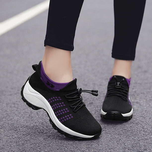 Zapatos Ortopédicos Kulavo Para Mujer - Tenis Cómodos Con Soporte De Arco, Antideslizantes, Talla 38, Azul/Negro