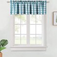 thumbnail image 2 of Buffalo Plaid Valance Curtain, Rod Pocket Gingham Thick Yarn Dyed Short Curtain Valance, 2 of 7