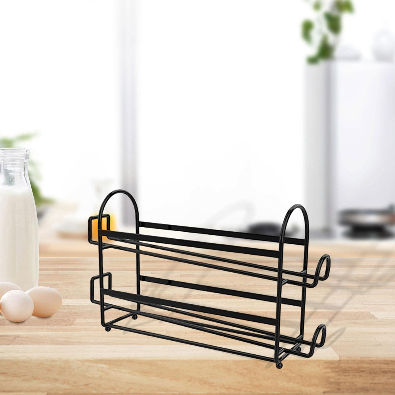 Rolling Egg Dispenser Fridge Organizer Space Saving Carbon Steel Wire Tray for Refrigerator Cabinet Chicken Duck Eggs