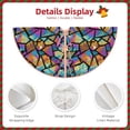 thumbnail image 3 of Rateoe Colored Glass1 Pattern Christmas Tree Skirt with Ties , Christmas Tree Decorations, Farmhouse Christmas Decor Xmas Holiday Decorations-30", 3 of 6