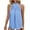 Solid Color-Sky Blue, variant on Jewelreauty Women Halter Neck Ruched Tank Tops Casual Sleeveless Tunic Tee Summer Loose Fitting Solid Shirts (S, White)