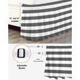 thumbnail image 3 of Grey Stripes Wrap Around Bed Skirts for King Bed 18" Drop, Bed Skirt with Adjustable Elastic Belt Dust Ruffle Bed Valance for Bedroom Hotel Luxury Simple Gray White Texture Bed Frame Cover, 3 of 7