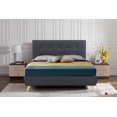 thumbnail image 2 of True Contemporary Drew Dark Grey Tufted Linen Platform Bed - Available in 3 Sizes, 2 of 3