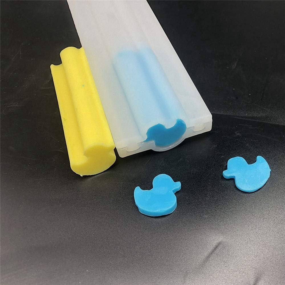 ABPETE Little Rubber Duck Shaped Long Tube Silicone Mold Duckling Column Chocolate Candy Mold Handmade Candle Mold Embed Soap Making Supplies