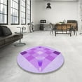 thumbnail image 3 of Ahgly Company Indoor Rectangle Patterned Heliotrope Purple Area Rugs, 2' x 3', 3 of 6