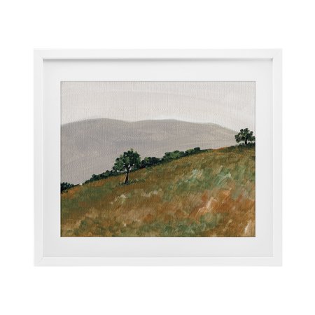 Stupell Industries Hill View Landscape White Framed Print Under Glass design by Nikita Jariwala, 13 x 16
