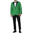 thumbnail image 2 of INSPIRE CHIC Formal Sport Coats for Men's Slim Fit Color Block Collar Business Blazers, 2 of 6