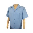 thumbnail image 4 of Men 2pc Walking Leisure Suit Short Sleeves By DREAMS Fancy 277-11 Ocean Blue, 4 of 9