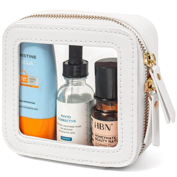 Bolsa de maquillaje LETGO Clear Mini-White para bolso impermeable