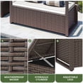 thumbnail image 5 of Uforic 70 Gallon Outdoor Storage Bench with Seat Cushion,All-Weather PE Rattan Patio Deck Boxes - Brown, 5 of 9