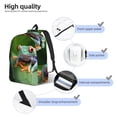 thumbnail image 3 of Disketp Red-Eyed Tree Frog Mochila de Lona Estampada, Mochila Escolar de Viaje Ligera para Estudiantes y Portátil-Small, 3 of 5