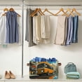 thumbnail image 4 of Storage Bins with Handle Fabric Organizer Basket Foldable Box 1 Pack Cartoon Bus on Road 14.2x10.2x8.3, 4 of 8