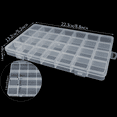 thumbnail image 2 of 4 Pack 28 Grids Clear Plastic Organizer Box Container Craft Storage with fixed Dividers for Beads Organizer Art DIY Crafts Jewelry Fishing Tackles, 2 of 7