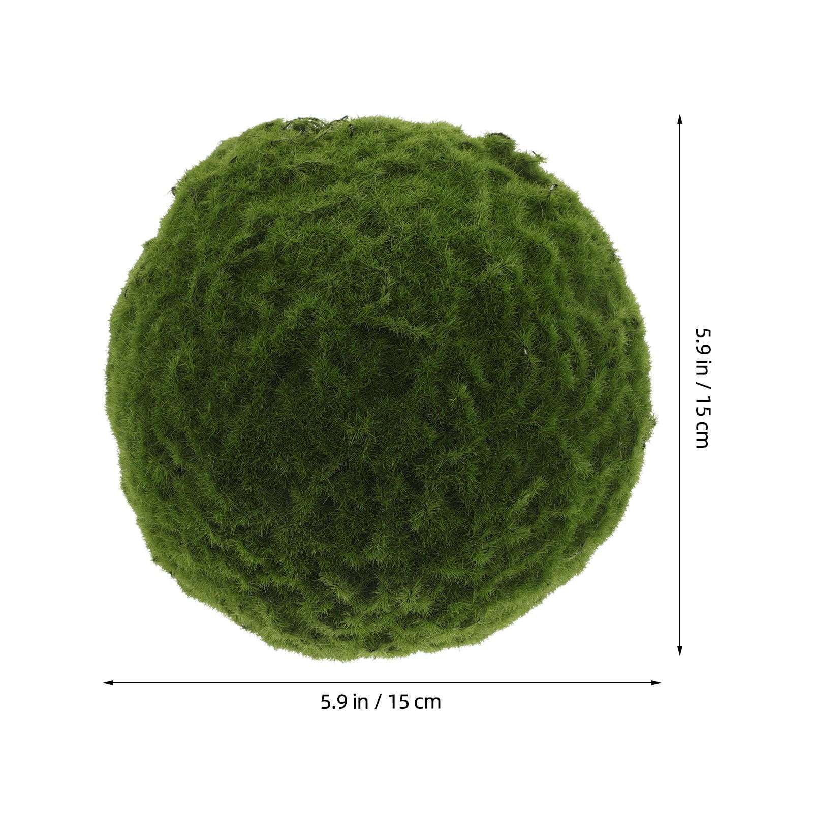 Worgeous Faux Green Moss Ball for Home Decor DIY Holiday Display Realistic Artificial Moss Plant for Party Wedding Vase Filler Foam Grass Ball for Decoration