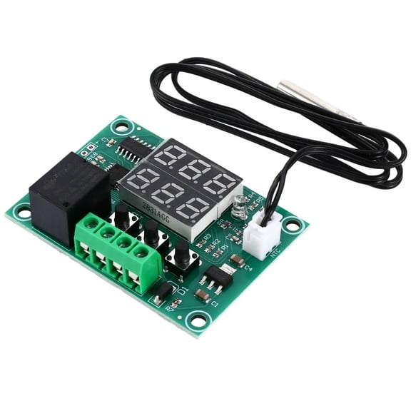 LOLIPPYY Digital Temperature Controller Module DC 12V Thermostat Board with Sensor for Precise Temp Control