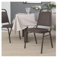 thumbnail image 2 of HERCULES Series Trapezoidal Back Stacking Banquet Chair in Brown Vinyl - Copper Vein Frame, 2 of 8
