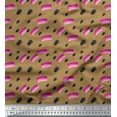 thumbnail image 1 of Soimoi Brown polyester Crepe Fabric Brush Stroke Abstract Printed Craft Fabric by the Yard 42 Inch Wide, 1 of 3