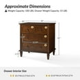 thumbnail image 4 of Tina's Home 30"W 4-Drawer Sideboard Cabinet with Charging Station, Wood Organizer Cabinet for Living Room, Entryway, Apartment, Walnut Finish, 4 of 6
