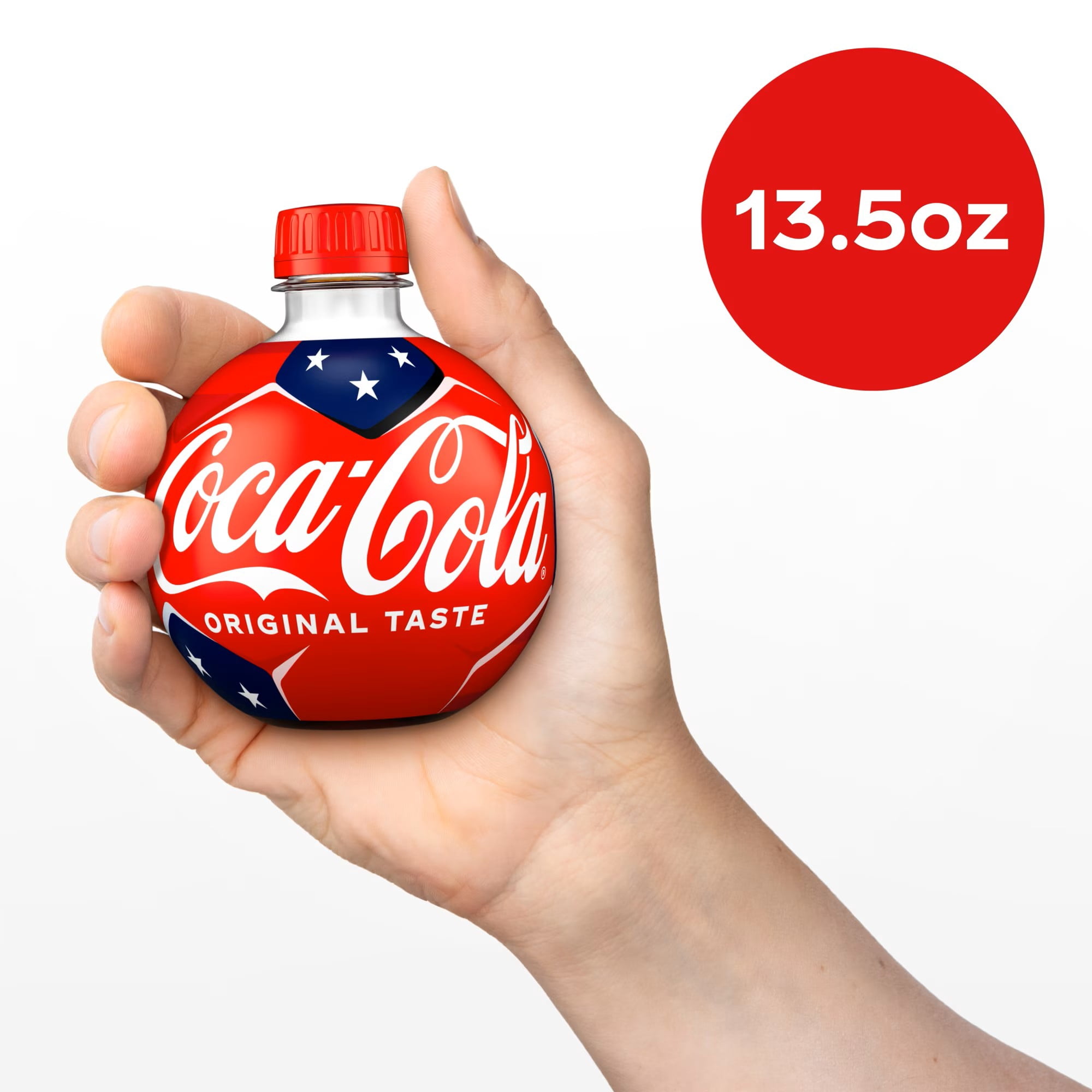 Coca-Cola Classic Soda Pop Soccer Ball Orb Bottle, 13.5 fl oz, 18 Count – Limited Edition