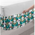 thumbnail image 2 of Swans Bed Skirt, Continuous Mystic Aquatic Animals Abstract Composition, Elastic Bedskirt Dust Ruffle Wrap Around for Bedding Decor, 4 Sizes, Seafoam Multicolor, by Ambesonne, 2 of 2
