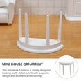 thumbnail image 4 of CIMAXIC Mini Table Échelle 1:12 Mobilier Miniature Mini Maison Demi-Table Ronde Mobilier d'Artisanat,3.46"X2.56"X1.18 Pouces, 4 of 4