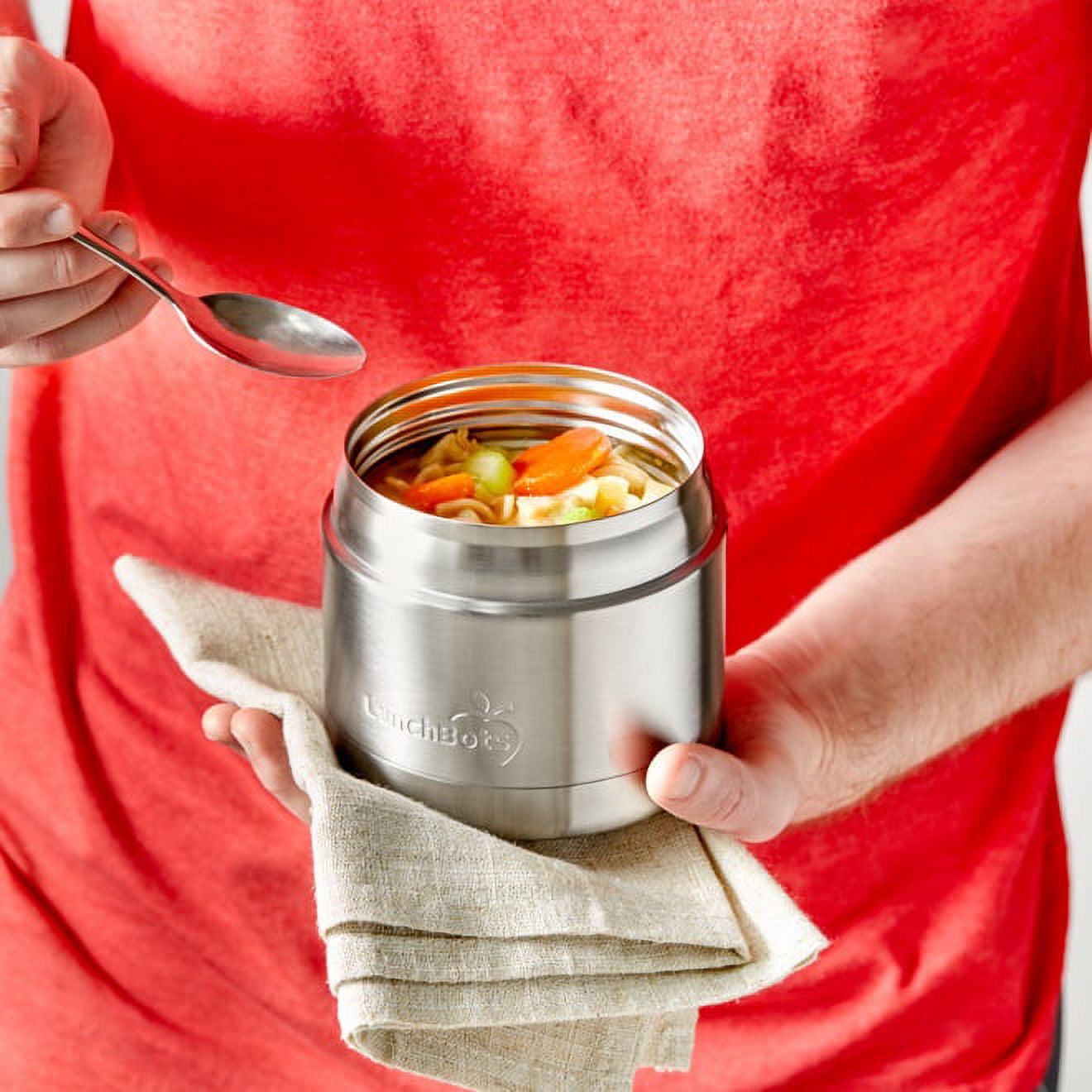 LunchBots 8oz Thermos Stainless Steel - Insulated Thermos - Keeps Food Hot  or Cold for Hours - Leak-Proof Portable Thermal Food Jar is Ideal for Soup
