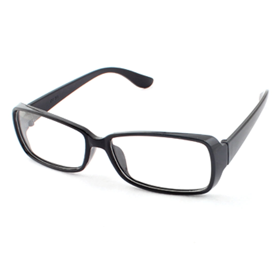 Rectangle Lens Full Rim Eyewear Plain Plano Glasses Spectacles Black
