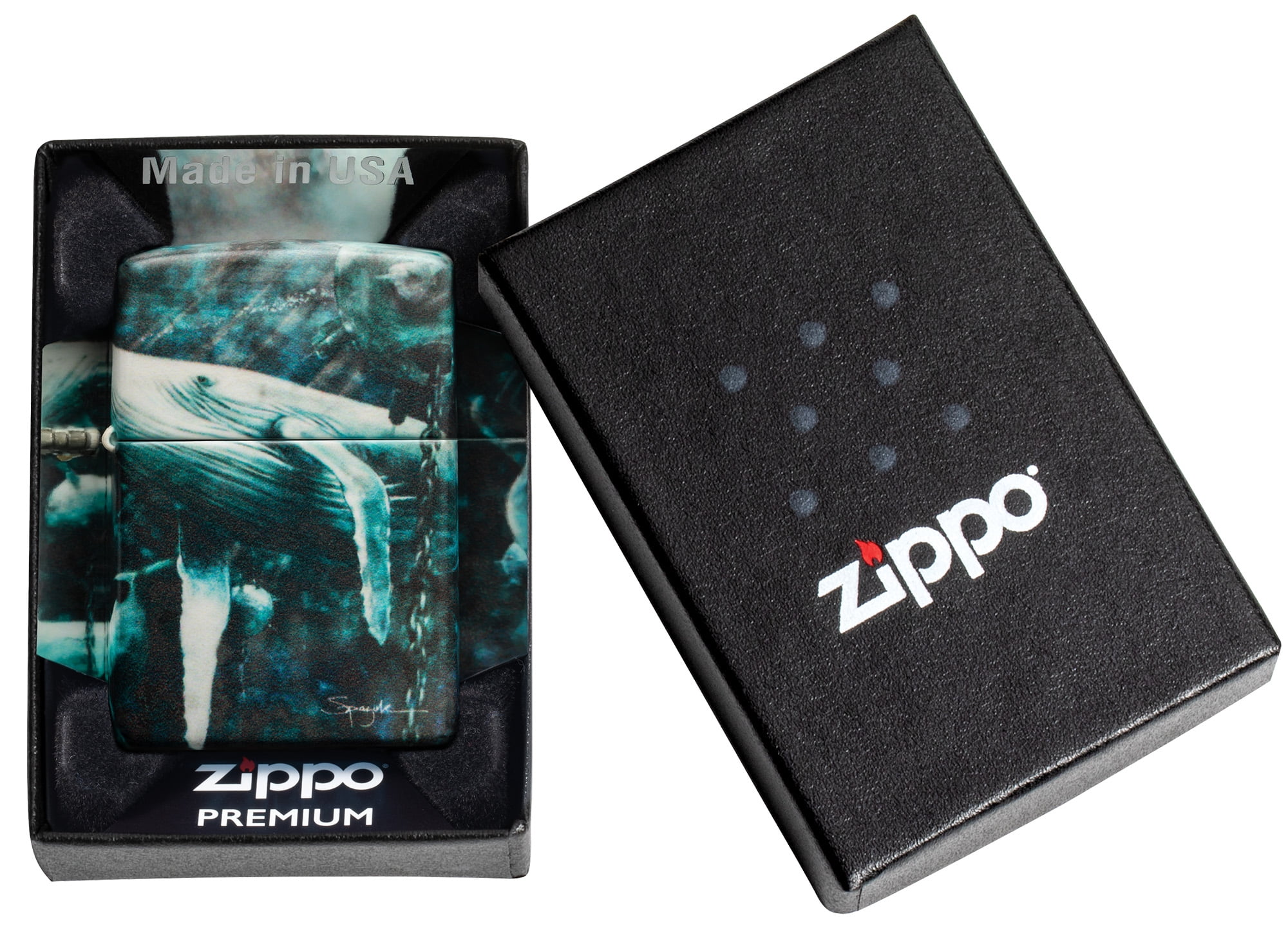 Zippo 48627 Spazuk Whales With Underwater Mines Design Lighter