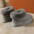 thumbnail image 4 of Leozcaa Women's Bootie Slippers Warm Soft Comfy Memory Foam Non-slip Indoor House Shoes with Fluffy Collar, 4 of 8