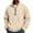 White, variant on Delconic Mens Quarter Zip Fleece Pullover Jacket Long Sleeve Stand Collar Warm Outerwear Casual Relaxed Fit for Fall Winter Black L