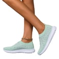 thumbnail image 2 of LTTVQM Slip On Sneakers Women Glitter Rhinestone Comfortable Platform Arch Support Walking Shoes Fashion Outdoor Dance Anti-Slip Shoes Green 36(US-5.5), 2 of 4