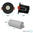 thumbnail image 4 of LUXRITE 2" LED Recessed light Interchangeable Black Trim, 8W, 600LM, 5CCT, 60, Dimmable, Twist N Lock, CRI90 Wet Rated, 4 of 7