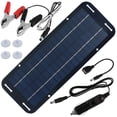 thumbnail image 1 of 12V Solar Panel Kit IP65 Waterproof Portable Trickle Charger High Efficiency Car Battery (black ), 1 of 7