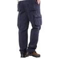 thumbnail image 3 of Men's Military Pants Waterproof Elastic Waist Cargo Pants with Multi Pockets Quick Dry Pants Stretch Lightweight Casual Trousers,Blue M, 3 of 3