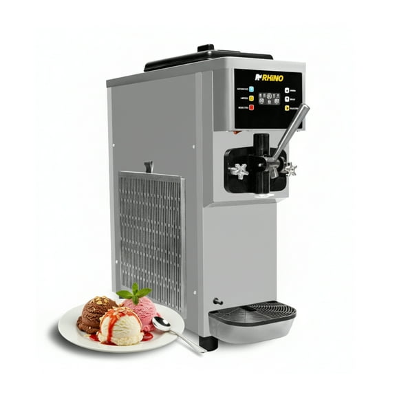 Máquina de Helado Suave Rhino, 1 Sabor, Ideal para Eventos o Food Trucks, HELA-10