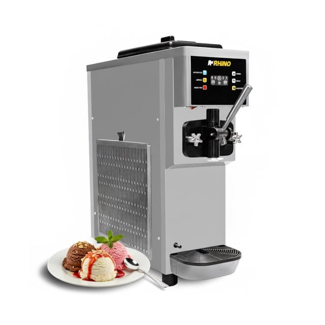Máquina de Helado Suave Rhino, 1 Sabor, Ideal para Eventos o Food Trucks, HELA-10