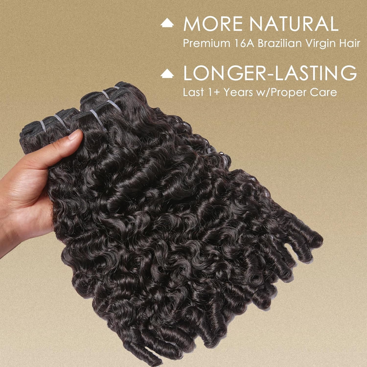WEQUEEN Burmese Curly Hair Bundles 100% Human Hair 14-26 Inches Natural Curls for Black Queens Quick Weave & Glue-In Fulani Braids Budget-Friendly