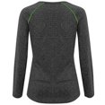 thumbnail image 2 of Tri Dri - Top Camiseta deportiva de manga larga y cuello amplio para mujer señora (Negro Jaspeado), 2 of 4