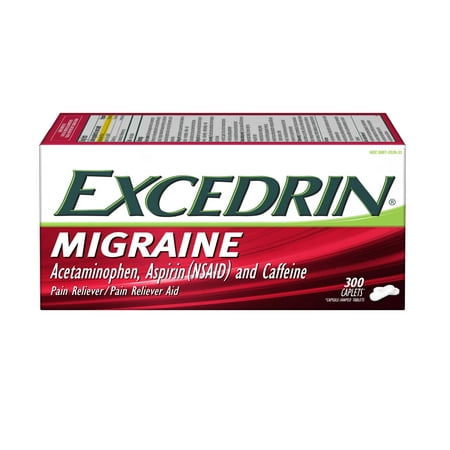 Excedrin Migraine Caplets for Migraine Pain Relief, 300