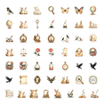 thumbnail image 1 of 50pcs Creative Chess Stickers Cartoon Knight Bishop Rook Game Festival Decorations Laptop Phone Water Bottle Luggage Fun Scrabble Stickers, 1 of 3