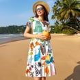 thumbnail image 4 of Lsque Animals Print Women's Casual Dress T-Shirt Summer Short Sleeve Scoop Neck Swing Dresses, 4 of 6