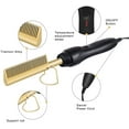 thumbnail image 3 of Hair Straightener with Comb, Alloy Electric Hot Straightening Heat Pressing Comb, 3 of 4