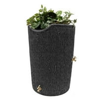 Good Ideas Impressions Bark 50 Gallon Rain Saver - Dark Granite