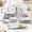 Marble Grey-26 Piece(Service for 6), variant on Dinnerware Sets 30-piece Pink Plates And For 6 Porcelain Set With Cups Sacuers Square Dish Modern Dining Ware Series Flora
