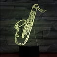 thumbnail image 1 of Saxofones con luz nocturna LED 3D que cambian de color para niños, 1 of 1