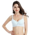 thumbnail image 3 of WAJCSHFS Maternity Bra Nursing Bra Support Pumping Bra Hands Free All in One Maternity Bra Comfortable No Pad Pumps Bra (Blue,XXL/42/95), 3 of 5