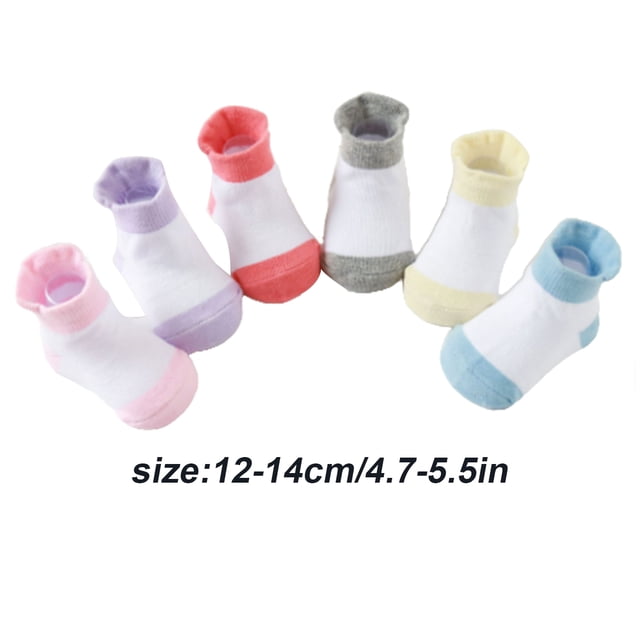 6 Pcs Bas Chaussettes pour Enfants avec Belle Élasticité Port Confortable Style Simple Bonne Fabrication Bas Garder le Rampement Couleurs Assorties Fille 12-14