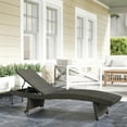 thumbnail image 2 of Outsunny Foldable Patio Lounger w/ 5-Level Adjustable Backrest, Brown, 2 of 10