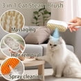 thumbnail image 3 of Cat Steam Brush for Shedding with Foldable Handle for Short/Long Haired Pets Spritz Defur Comb for Cats Pet Spray Hair Removal Comb Grooming Tool for Hair Removal & Massage, 3 of 5