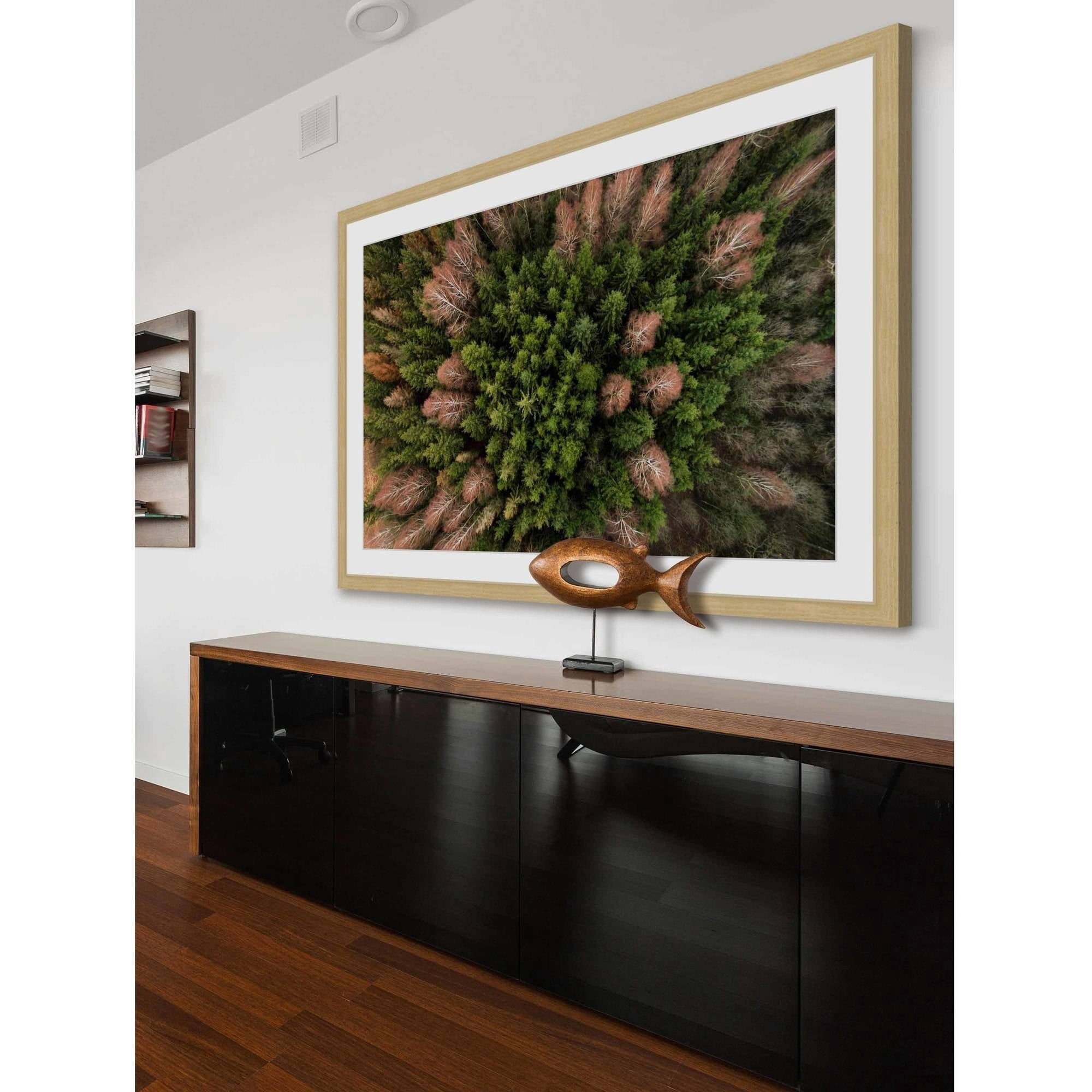 Marmont Hill "Feather Trees" By Karolis Janulis Framed Painting Art Print, 18.0" x 1.5"